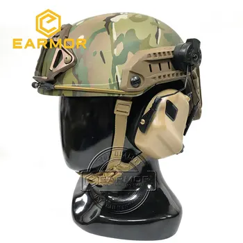 Наушники EARMOR M31H MOD3 с электронной защитой слуха, наушники для стрельбы, наушники для военного тактического шлема, наушники для шлема FAST MT 2
