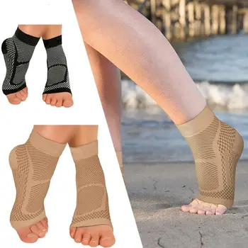 Нейлоновые компрессионные Носки Новые эластичные Черные носки для йоги телесного цвета, снимающие боль, Снимающие усталость, Носки для ухода за ногами Мужчины Женщины