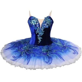 Новая Балетная Конкурсная Юбка-Пачка Royal blue Bird Grad Professional Женская Розовая Классическая Блинная Юбка-Пачка фиолетового Цвета, Костюмированное Платье