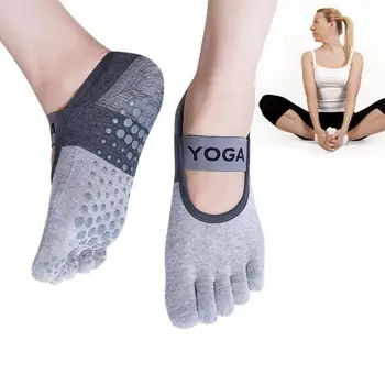 Новая женщина Девушка, 1 пара носков для йоги с носками, молодежная повседневная мода, носки без щиколоток, Носки с пятью пальцами, хлопковые носки с ремешком
