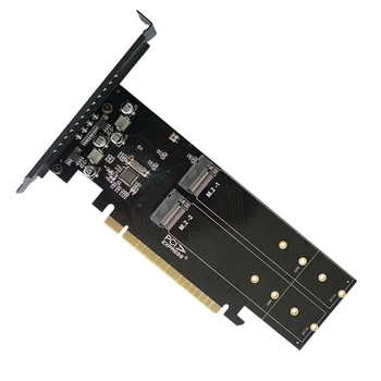 Новая карта адаптера Pcie-M2 Pcie X16 с 4 Портами M2 NVME M Key SSD Конвертер M.2 PCI Express X16 Адаптер RAID Карта Расширения