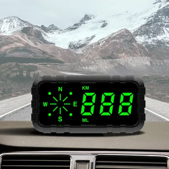 Новейший C3010, универсальный для всех транспортных средств, скорость, одометр, пробег, HUD-компас, GPS-дисплей спидометра, Цифровая сигнализация скорости