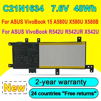 Новый Аккумулятор для ноутбука C21N1634 ASUS VivoBook R542U R542UR X542U FL5900L FL8000L/15 A580U X580U X580B Серии 48Wh Высокого качества