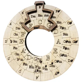 Ноты Музыкальные инструменты Удобно носить с собой Обучающее колесо для аккордов Деревянный инструмент для создания мелодий Гитара для авторов песен для музыкантов