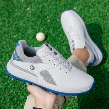 Обувь для гольфа Мужские Удобные кроссовки для гольфа Обувь для прогулок на открытом воздухе Спортивные Противоскользящие спортивные кроссовки для игроков в гольф