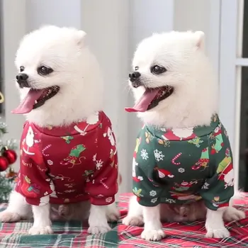 Одежда для собак Рождественский костюм Санта Одежда для домашних животных Пальто с капюшоном для маленьких собак Куртки Одежда для щенков Одежда для кошек Наряд для чихуахуа Йорки