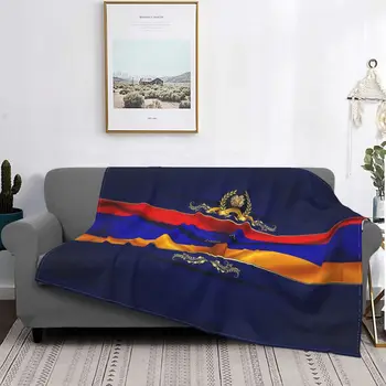 Одеяло Golden Armenia, Фланелевый флаг Армении, Потрясающее дышащее одеяло для дома на весь сезон