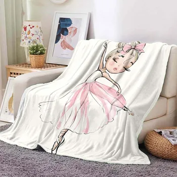 Одеяло с принтом балерины, одеяла для кроватей, одеяло для кондиционирования воздуха, одеяло для пикника, Охлаждающее одеяло, одеяла для девочек