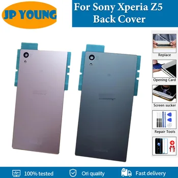 Оригинальная Новая Задняя Крышка Батарейного Отсека Для Sony Xperia Z5 E6603 E6633 E6653 E6683 Корпус Задняя Стеклянная Крышка С Заменой Логотипа