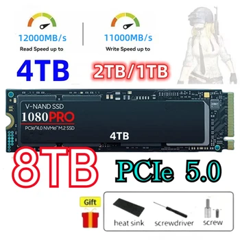 Оригинальный 1080 PRO 1 ТБ 2 ТБ 4 ТБ 8 ТБ M.2 2280 SSD NVMe 4.0 PCIe 5.0 x 4 Внутренний Твердотельный накопитель PlayStation 5 Для настольных пк PS5