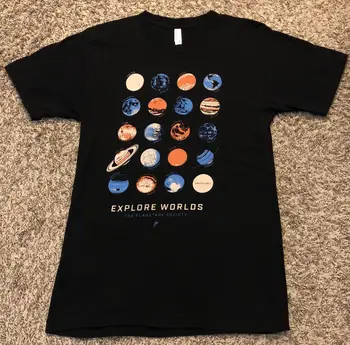 Официальная мужская футболка Planetary Society Explore Worlds Planets M