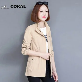 Повседневный тренч COKAL, модное минималистичное трендовое пальто, весенняя новинка 2023, женская куртка, легкая одежда