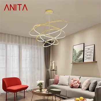Подвесные светильники ANITA Nordic Gold Креативный современный Роскошный светодиодный светильник для украшения дома