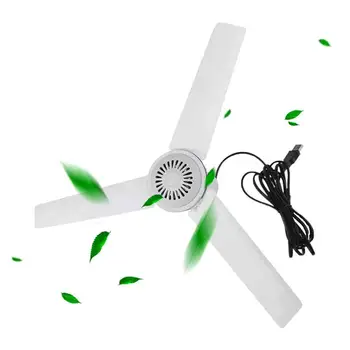 Подключаемый потолочный вентилятор Дорожный USB-наружный потолочный вентилятор Износостойкий воздухоохладитель Кемпинговый потолочный С питанием от аккумулятора для домашней комнаты