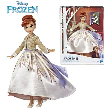 Подлинная серия Disney 2 Frozen Luxury Fashion Кукла Анна Эльза на высоких каблуках Модель одевалки Подвижные суставы Подарочные игрушки для мультяшных девочек