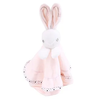 Полотенце для лица с кроликом из 100% хлопка, серия Velvet, детские принадлежности для новорожденных, Марлевые детские салфетки, салфетки для мытья, успокаивающие салфетки для кукол