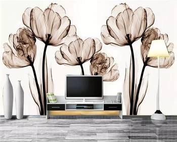 Пользовательские обои beibehang 3d фреска современная простая элегантность цветы цветочный фон стены стерео обои для гостиной спальни