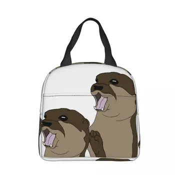 Портативная сумка для ланча Double Trouble Otters Ice Cooler Pack Изоляционные пакеты для хранения продуктов для пикника