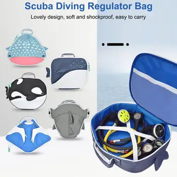 Портативная сумка для хранения дыхательного регулятора для дайвинга, Ударопрочная Износостойкая сумка для хранения в мультяшной форме большой емкости