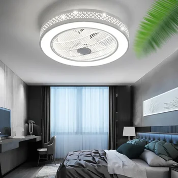 потолочный вентилятор + лампа с затемняющим пультом дистанционного управления для гостиной, декоративного освещения спальни, потолочного вентилятора с подсветкой good sleep 110V/220V