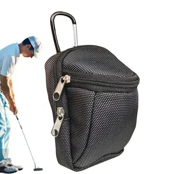 Поясная сумка для мяча для гольфа, мини-нейлоновая поясная сумка для мяча для гольфа, двухслойная упаковка для хранения мячей для гольфа, органайзер для принадлежностей для гольфа