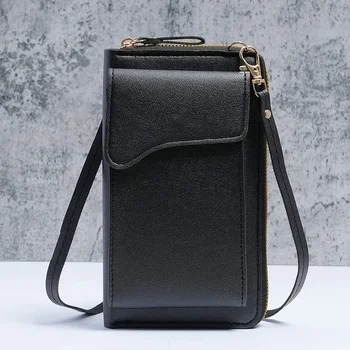 Простая новая модная однотонная сумка через плечо интернет-знаменитости большой емкости, женский длинный кошелек, сумка для мобильного телефона