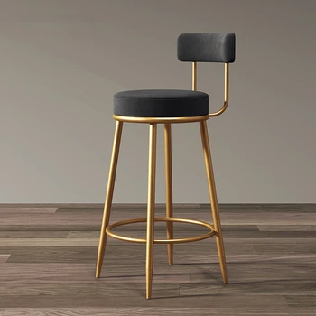 Простые Скандинавские Барные Стулья Island Gold Design Кофейное Кресло Для Маникюра Современная Стойка Taburete Alto Cadeira Sillas Furniture HD50BY