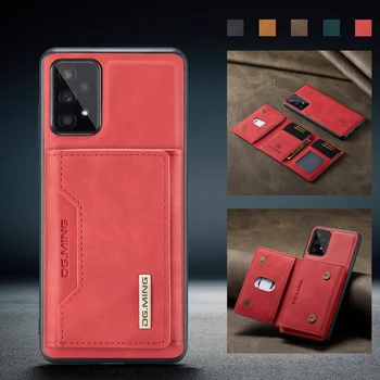 Противоударный держатель для карт, кожаный чехол-бумажник для Samsung Galaxy A53 5G A 53, 2 В 1, магнитная сумка для мобильного телефона, чехол
