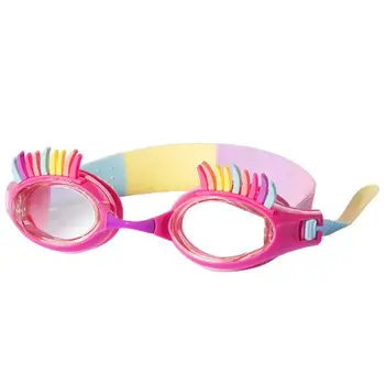 Профессиональные плавательные очки, мультяшные зеркальные очки для обучения плаванию, Регулируемый ремешок, Силиконовые Милые водонепроницаемые Очки для плавания