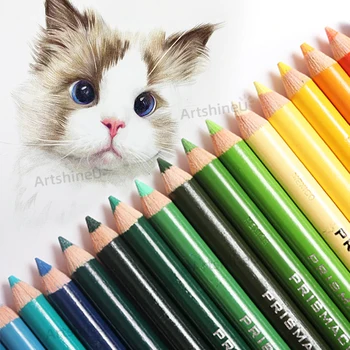 Профессиональный Цветной карандаш Prismacolor 24 Цветных Карандаша на масляной основе для Рисования Эскизов Студентами-Художниками