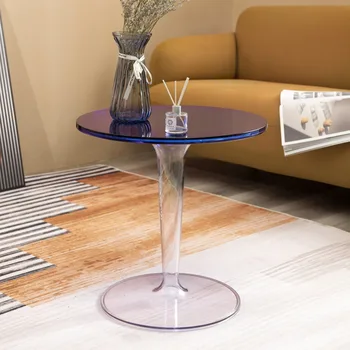 Рабочий стол, простой и современный журнальный столик, Прозрачный акриловый приставной столик для гостиной, сладкий столик из толстого материала, Универсальная сцена