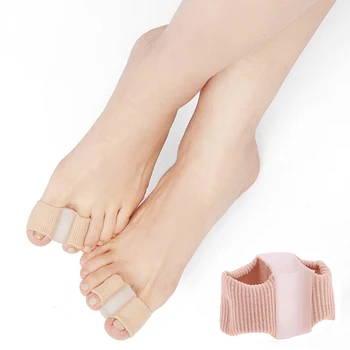 Разделители пальцев ног, 2 петли, тканевый корректор большого пальца стопы с гелевой подкладкой для облегчения боли в большом пальце стопы и перекрытия большого пальца стопы.
