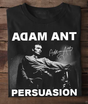 Редкая фирменная черная мужская футболка Adam Ant Persuasion от S до 2345XL в подарок фанатам BE399