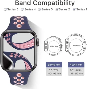 ремешок Тонкий ремешок для Apple Watch 40 мм 44 мм iWatch Band 38 мм 42 мм Дышащий силиконовый ремешок-браслет Apple watch series 3 4 5 6 se