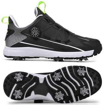 Роскошная обувь для гольфа, мужские тренировочные кроссовки для гольфа, мужские размеры 46-47, кроссовки для игроков в гольф, уличная противоскользящая обувь для ходьбы, мужская