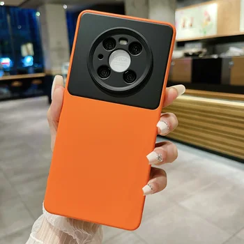 Роскошный матовый чехол для телефона ярких цветов для Huawei Mate 60 50 40 Pro, противоударный бампер, Оранжевая, черная, Белая, Зеленая, синяя задняя крышка