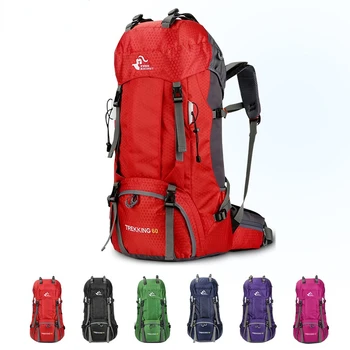 Рюкзак большой емкости объемом 60 л, большие походные водонепроницаемые сумки для кемпинга, походный рюкзак с дождевиком