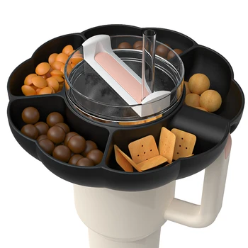 Силиконовая миска для закусок Tumbler Snack Bowl, совместимая с подносом для закусок на 40 унций