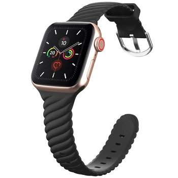 Силиконовый ремешок для Apple Watch Series 7 Ремешок для Apple Watch SE 6 5 4 3 2 1 Браслет для Iwatch 7 41 мм 45 мм для Apple Watch 7