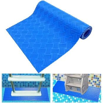 Синий коврик для лестницы в бассейн с нескользящей текстурой, защитный коврик для плавания, противоскользящий коврик для лестницы