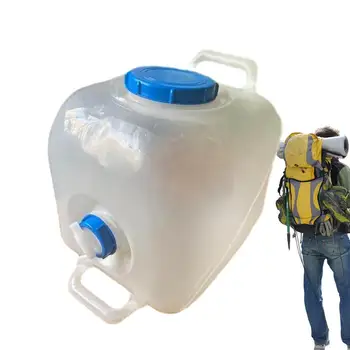 Складной контейнер для воды, походный кувшин для хранения напитков с краном, 20-литровая складная походная фляга для воды для походов на свежем воздухе