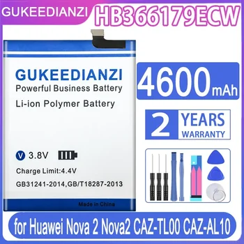 Сменный Аккумулятор GUKEEDIANZI Для Huawei Nova 2 Nova2 CAZ-TL00 CAZ-AL10 HB366179ECW Аккумулятор Для Телефона 4600 мАч