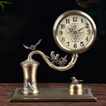 Современные роскошные настольные часы с маятником для гостиной, декоративные настольные часы для спальни, прикроватные тумбочки в скандинавском стиле Hogar Y Decoracion в ретро-стиле