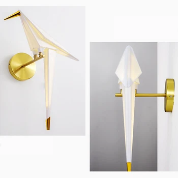 Современный светодиодный золотой настенный светильник Little Bird, настенный светильник для прикроватной тумбочки, спальни, гостиной, домашнего декора в стиле Лофт, осветительный прибор