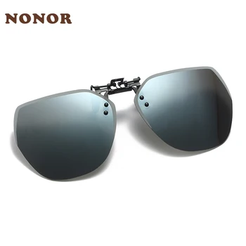 Солнцезащитные очки-клипсы с поляризацией НЕ большого размера, мужские Безрамные солнцезащитные очки с фильтром UV400, многоугольные очки с клипсами, солнцезащитные очки