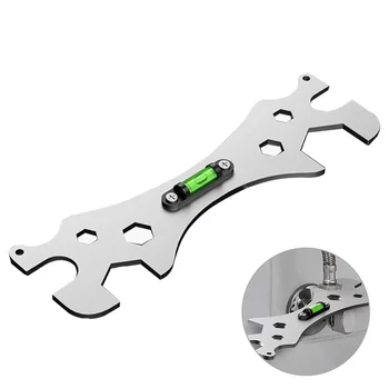 Специальный гаечный ключ с уровнем Многофункциональный Угловой ключ для установки душа в ванной комнате Гаечный ключ для установки универсальных инструментов для ремонта крана