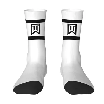Спортивные носки с 3D логотипом Tiger для мужчин и женщин, горячие носки для гольфа, Футбольные носки