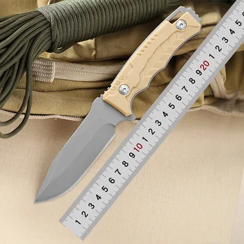 Стальной походный нож, Острый Походный прямой нож для самообороны, Фруктовый портативный классический тактический нож для поедания мяса