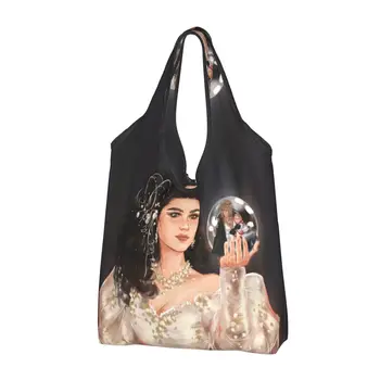 Сумки для покупок с принтом Kawaii The Magic Crystal Tote Портативная сумка для покупок Labyrinth Movie Sarah из фильма 