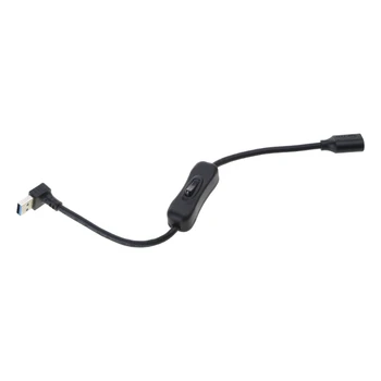 Удлинительный кабель USB3.0 с загнутым вверх разъемом для USB-вентилятора, светодиодной лампы, челнока